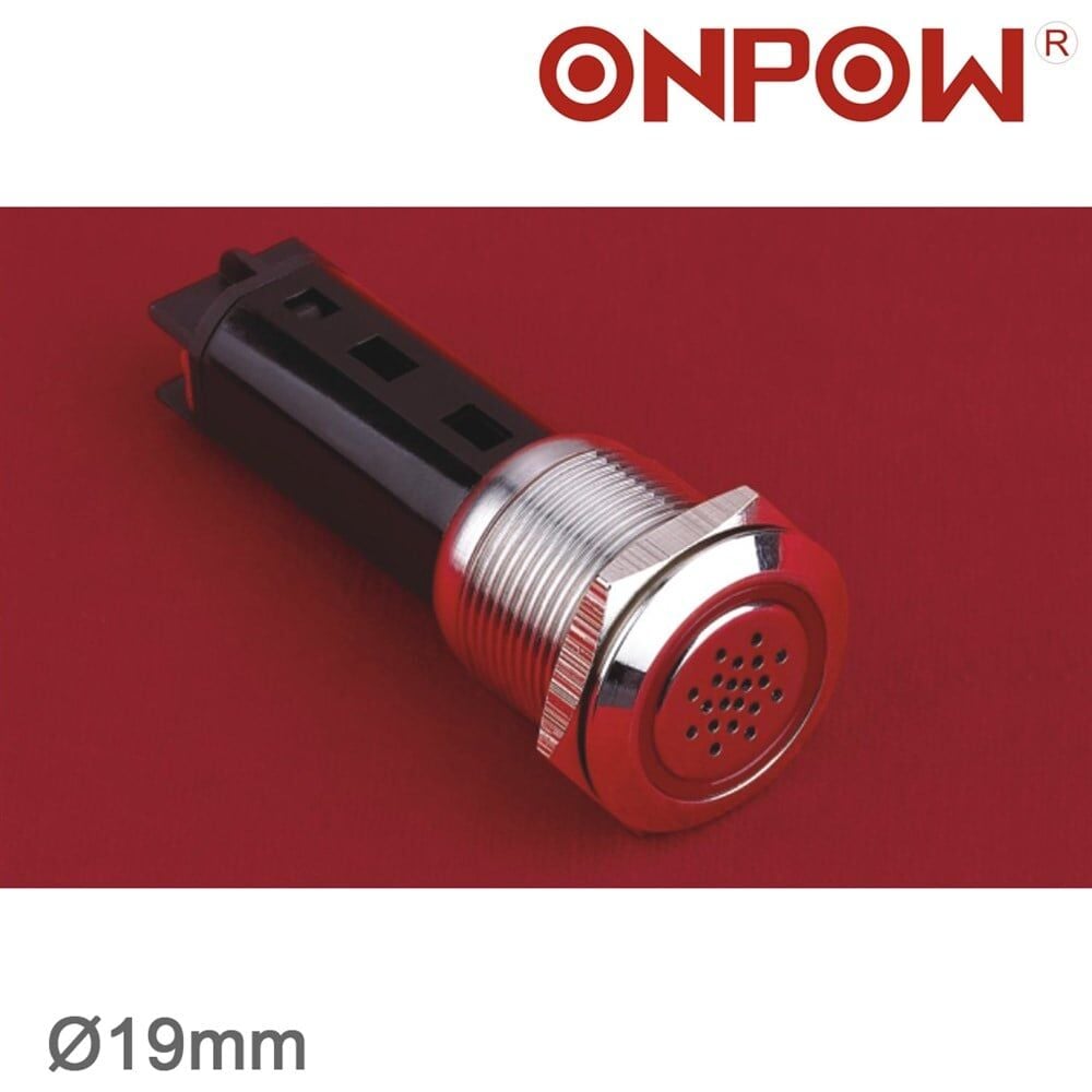 LAS1-AGQ-SM 19mm Metal Led'li Buzzer IP50