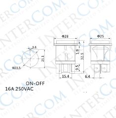 IC-180G Anahtar Basmalı 4P Kalıcı Yuvarlak 25mm PS18-16N-2