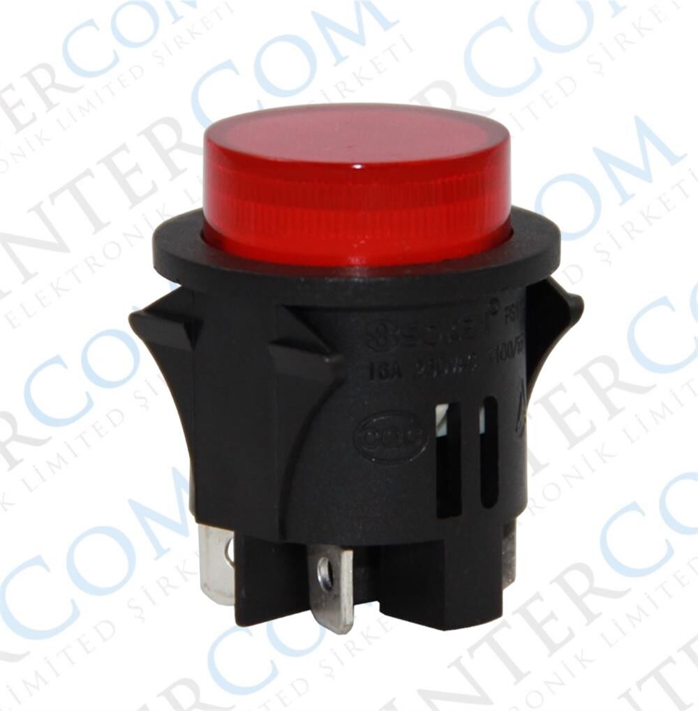 IC-180G Anahtar Basmalı 4P Kalıcı Yuvarlak 25mm PS18-16N-2