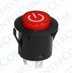 IC-180E 26mm Yaylı Rocker Buton Işıksız 'power' Simgeli