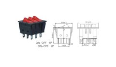 IC-136 Üçlü Işıksız Anahtar ON-OFF 6P