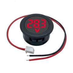 4-100V Dc Voltmetre Kırmızı Yuvarlak