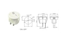 IC-134E Mini Yuvarlak Anahtar Işıksız ON-OFF 2P