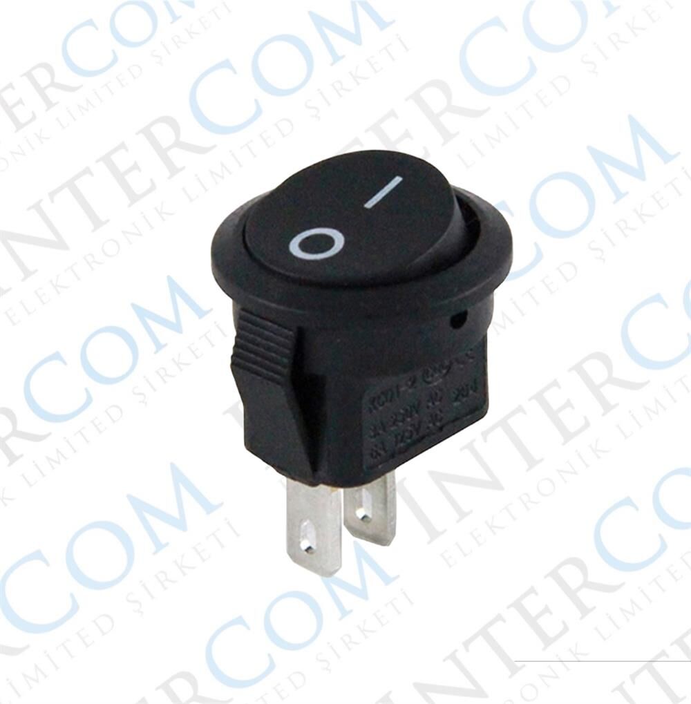 IC-134E Mini Yuvarlak Anahtar Işıksız ON-OFF 2P