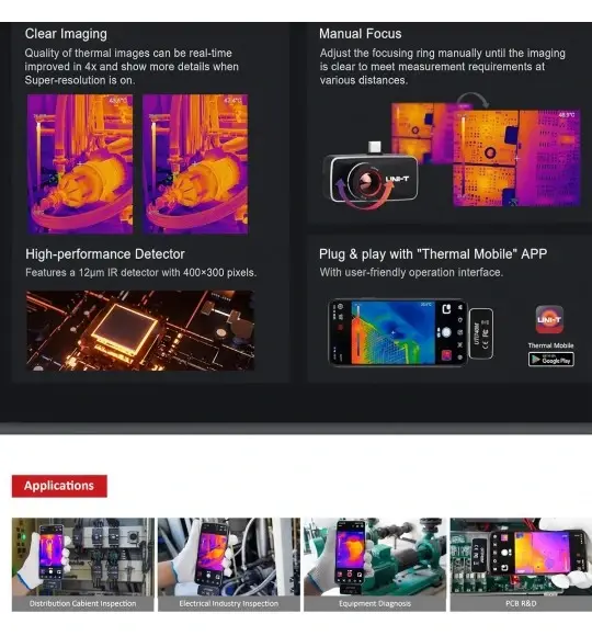 Unit UTi740M Android için Akıllı Telefon Termal Kamera