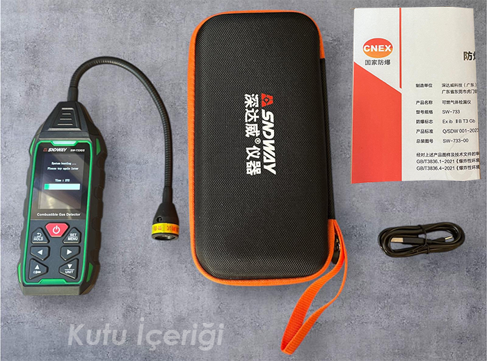 Sndway SW-733GS Hassas Yanıcı Gaz Dedektörü | PPM ve LEL Ölçer