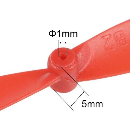 55mm Pervane 1 Çift Kırmızı