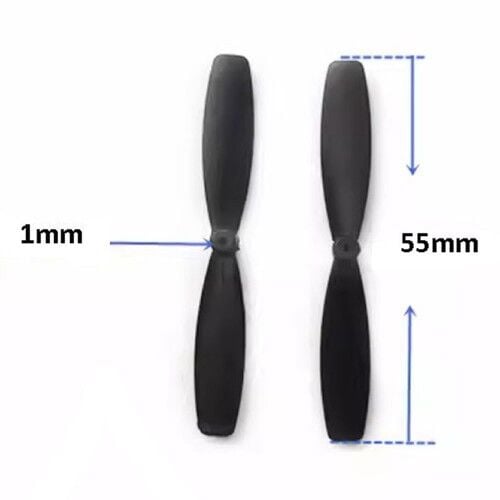 55mm Pervane 1 Çift Siyah