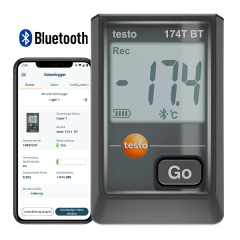 Testo 174T BT Akıllı Sıcaklık Kayıt Datalogger Cihazı | Siyah