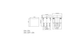 IC-130 Orta Boy Işıksız Anahtar ON-OFF-ON 6P