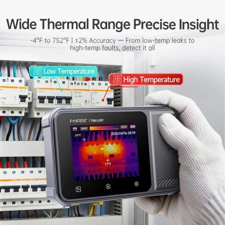 Fnirsi TDM-120P Termal Kamera ve Multimetre | 120×90 Termal Kamera | True RMS