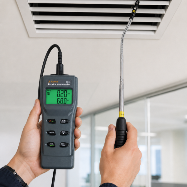 AZ 8953 Hot Wire Anemometre | Bükülebilir Teleskopik Prob