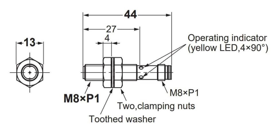 Omron E2B-S08KS02-MC-B2 M8 Pnp/Nc Endüktif Sensör