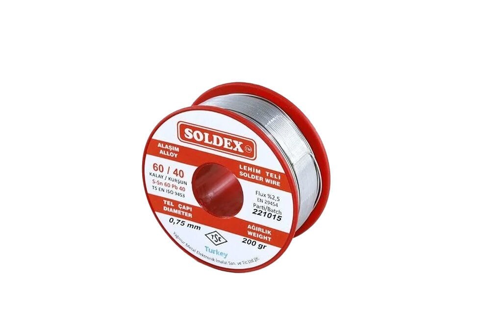 Soldex Lehim Teli 0.75mm 200Gr Sn60 Pb40