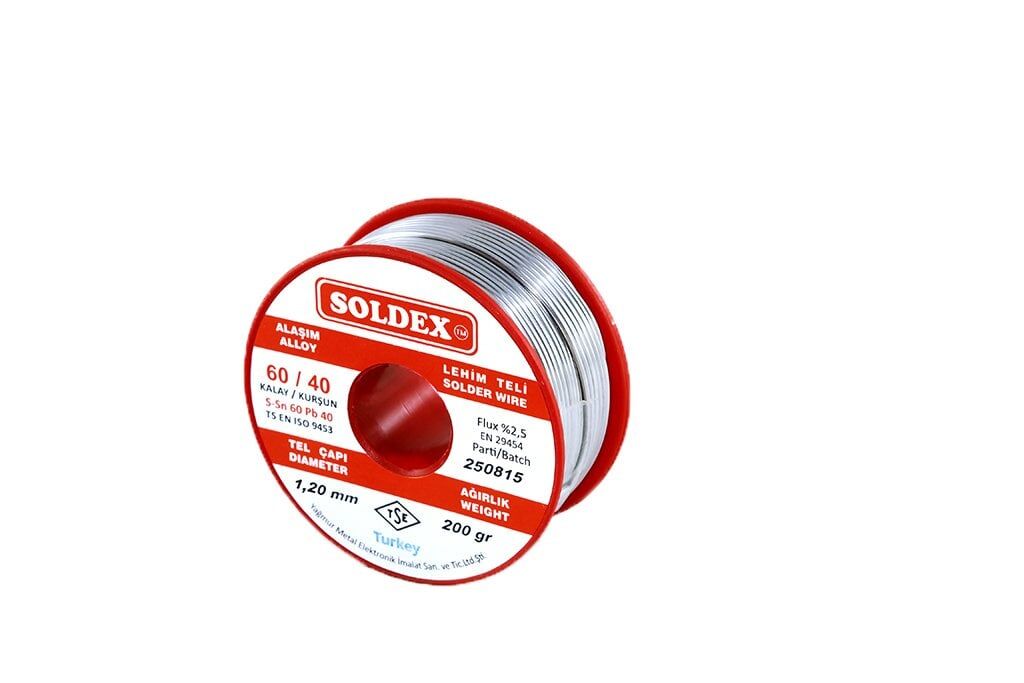 Soldex Lehim Teli 1.20mm 200Gr Sn60 Pb40