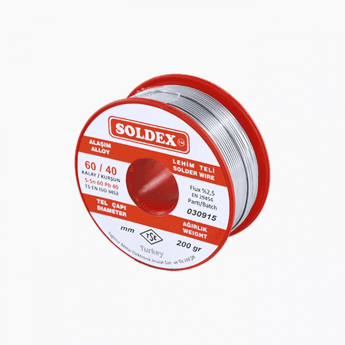 Soldex 1.60mm 200Gr Lehim Teli Sn60 Pb40