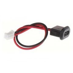 2 Pin Type C Usb Uzatma Kablosu 10cm Siyah