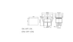 IC-108 Geniş Işıksız Anahtar ON-OFF-ON