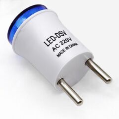 AC 220V Voltmetre Yuvarlak Mavi EU Plug