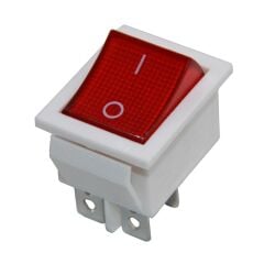IC-104B Geniş Işıklı Anahtar ON-OFF BEYAZ KASA