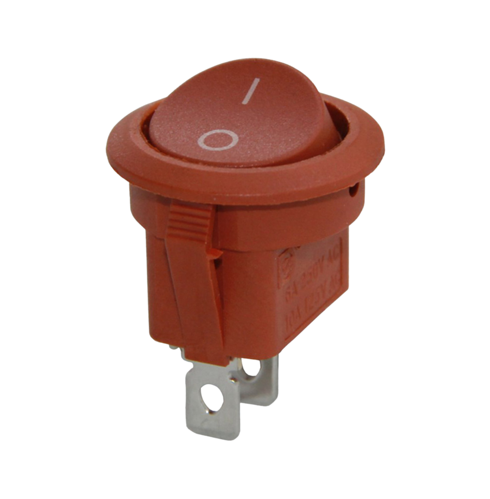 IC-133C-1 Yuvarlak Işıksız Anahtar ON-OFF 2P Açık Kahverengi