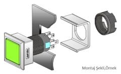 LAS1-AWF-11Z 21x21 Plastik Kalıcı Buton 1NO/1NC 5P
