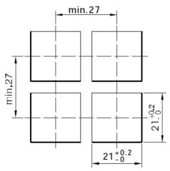LAS1-AWF-11Z 21x21 Plastik Kalıcı Buton 1NO/1NC 5P