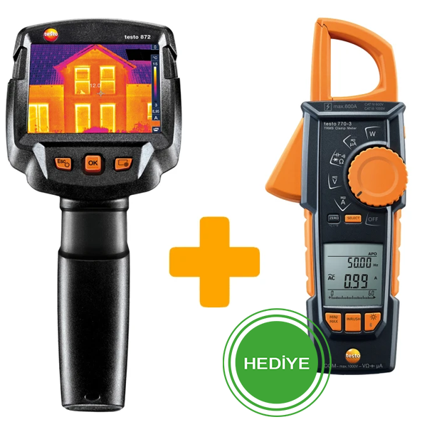 Testo 872 Termal Kamera Sıcaklık ve Su Kaçağı Tespit Cihazı (İkisi Birarada)