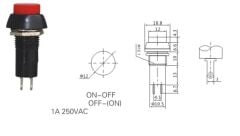 IC-185 Buton Ø12mm Kalıcılı