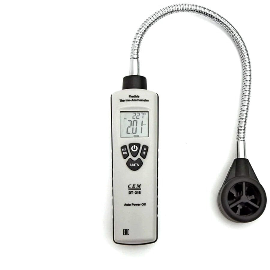 Cem DT-318B Esnek Termo Anemometre (Rüzgar Ölçer)