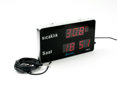Luvinka TR903B 5m Kablolu Termometre Saat-Alarm