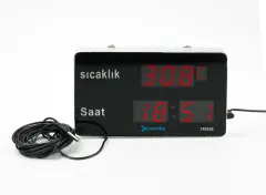Luvinka TR903B 5m Kablolu Termometre Saat-Alarm