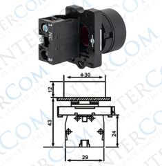 LAY5-EA42 22mm Buton Normalde Kapalı Kontak