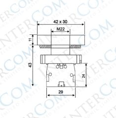 LAY5-EL8325 22mm İkiz Buton Yeşil Kırmızı