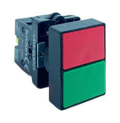 LAY5-EL8325 22mm İkiz Buton Yeşil Kırmızı