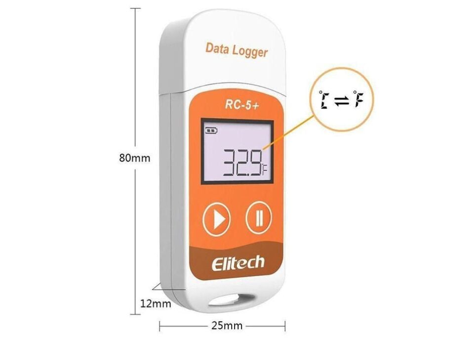 Elitech RC-5+ USB Girişli Sıcaklık Kaydedici Datalogger Otomatik PDF Rapor