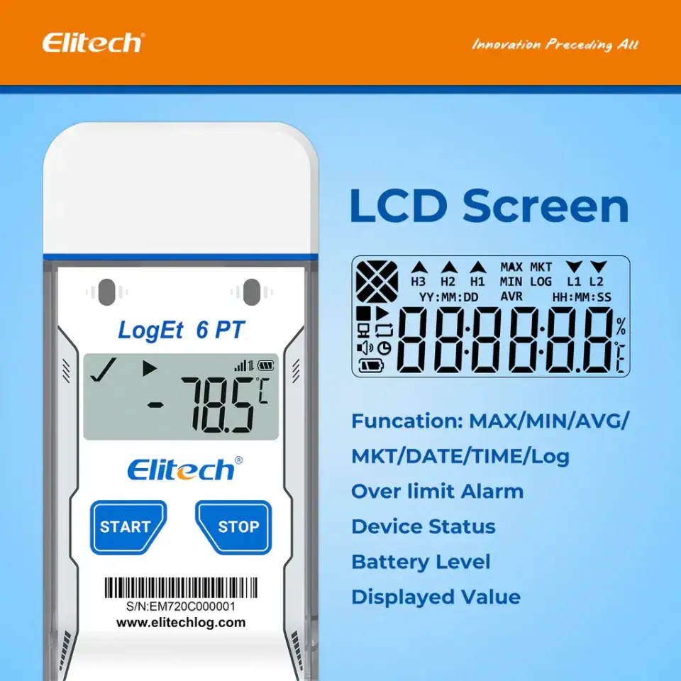 Elitech LogEt 6 PT Dry Ice USB Data Logger