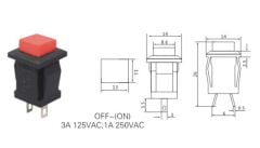 IC-180K BUTON PLASTİK YAYLI 2P PBS15B