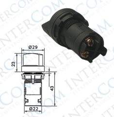 22mm Kısa Mandal 0-1 Kalıcı Düz Tip (1NO)