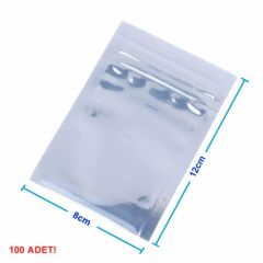 Kilitli Antistatik Poşet 8x12cm 100 Adet