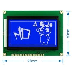 12864B V2.0 Mavi Grafik Lcd Modül