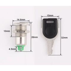 12mm Metal Button 2 Anahtarlı