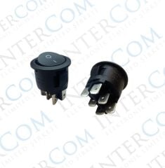 IC-133-6 YUVARLAK ANAHTAR ON-OFF 6P SİYAH