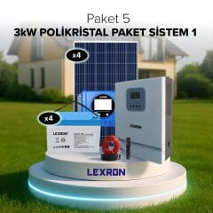 3Kw Polikristal Paket Sistem 1 (Paket 5)