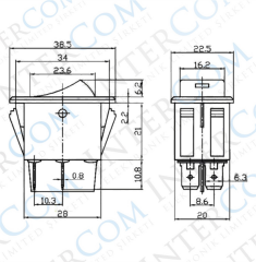 IC-113B OTOMOTİV ANAHTARI LEDLİ 12V 35A