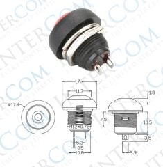 IC-184-0 Buton Ø12mm PBS33B - Ekonomik