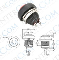 IC-184-0 Buton Ø12mm PBS33B - Ekonomik