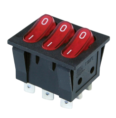 IC-135 Üçlü Işıklı Anahtar ON-OFF 9P