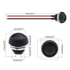 12mm PBS-33B Push Buton 20cm Kablolu