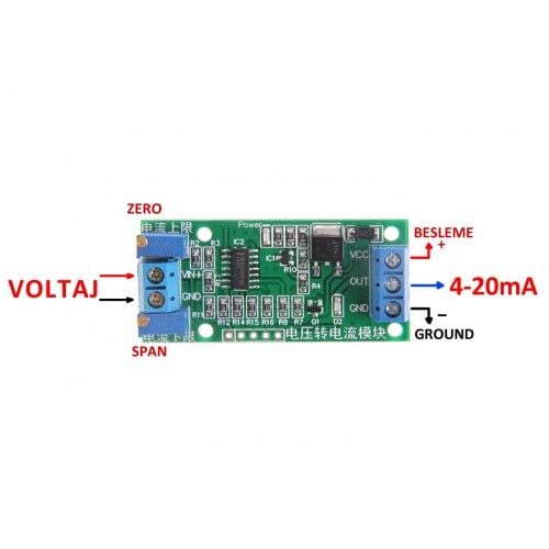 Voltaj to Akım Sinyal Çevirici Modül